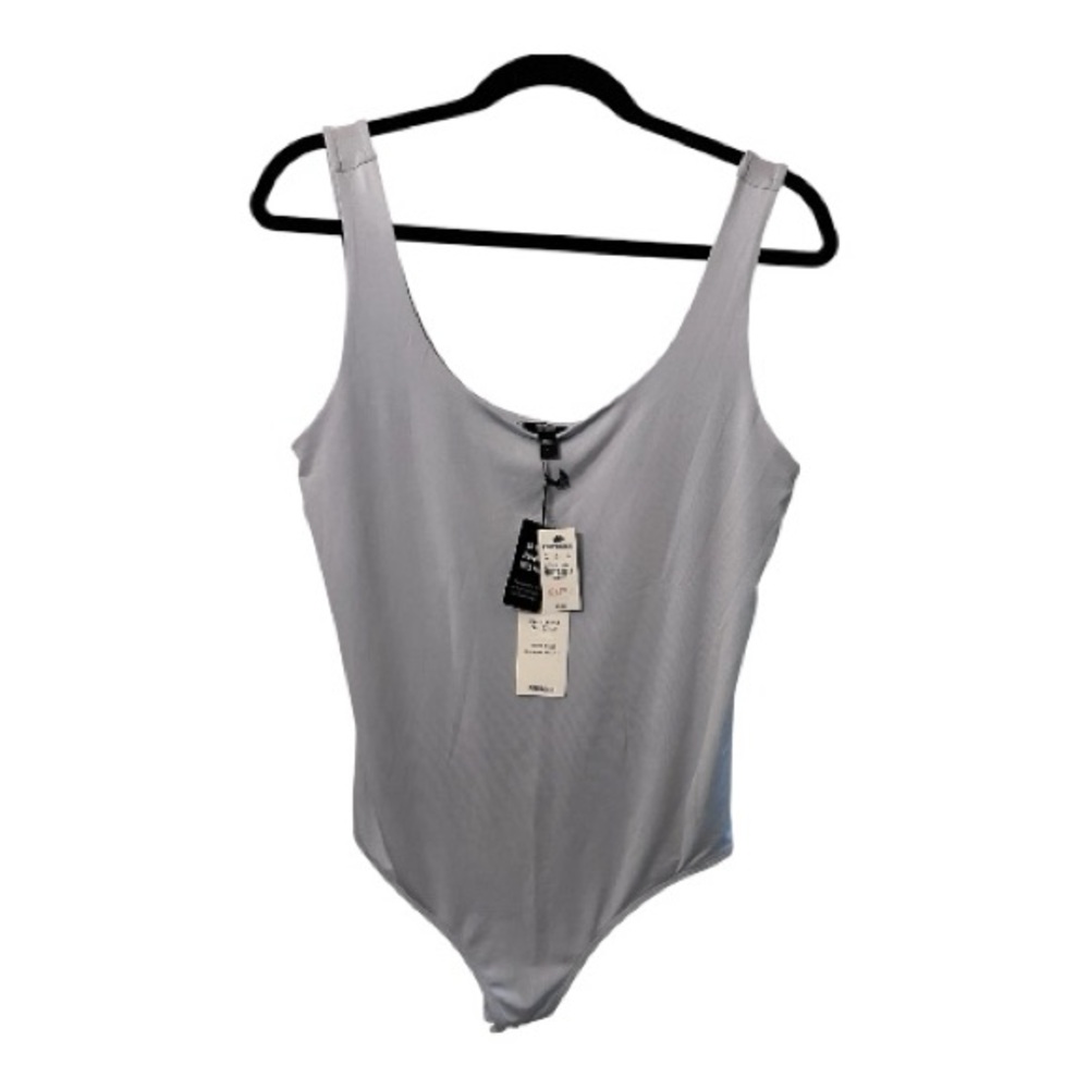 Light Blue Scoop Neck Bodysuit